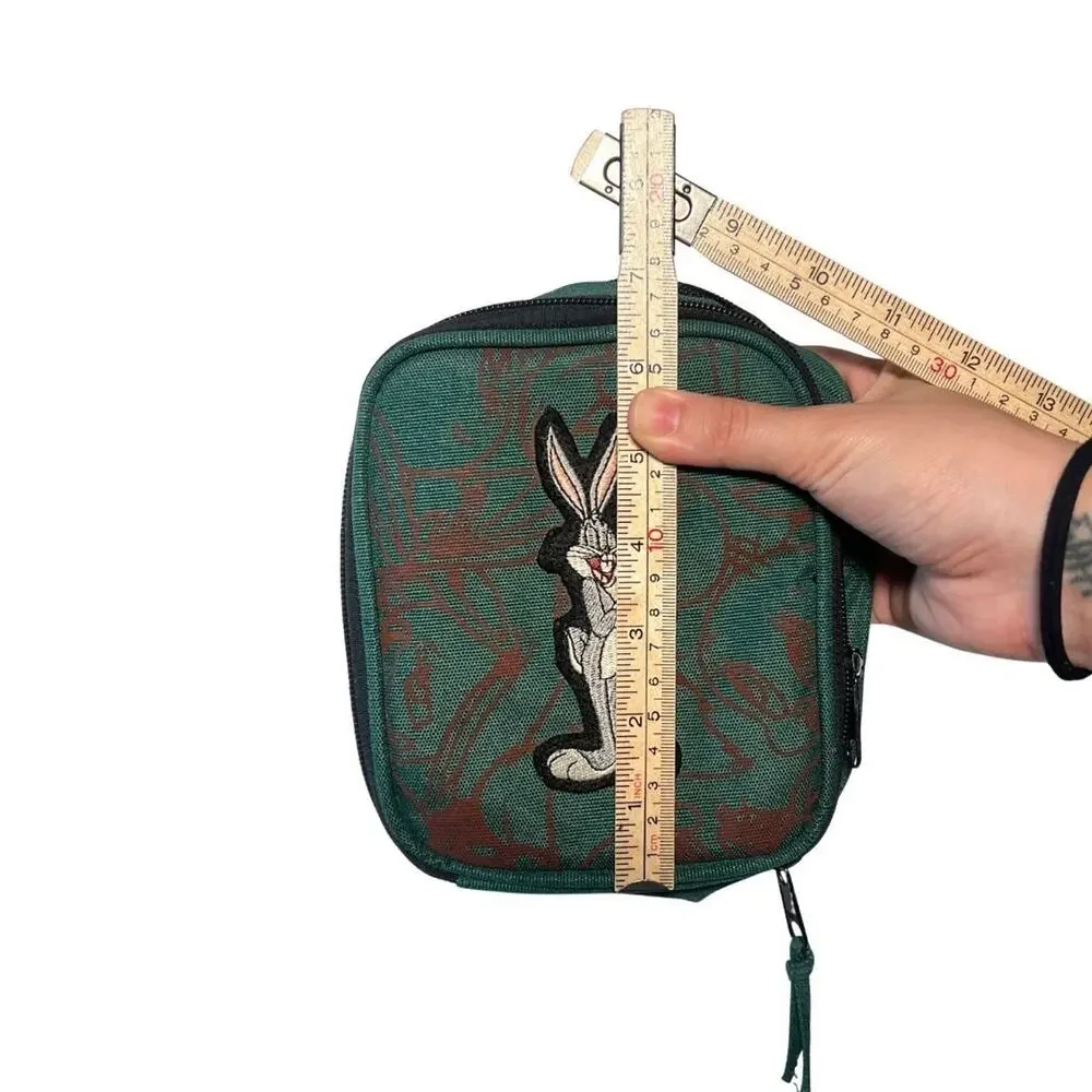 Vintage 1995 Looney Tunes Green Mini Backpack Bag Purse Cross Body Bugs Bunny